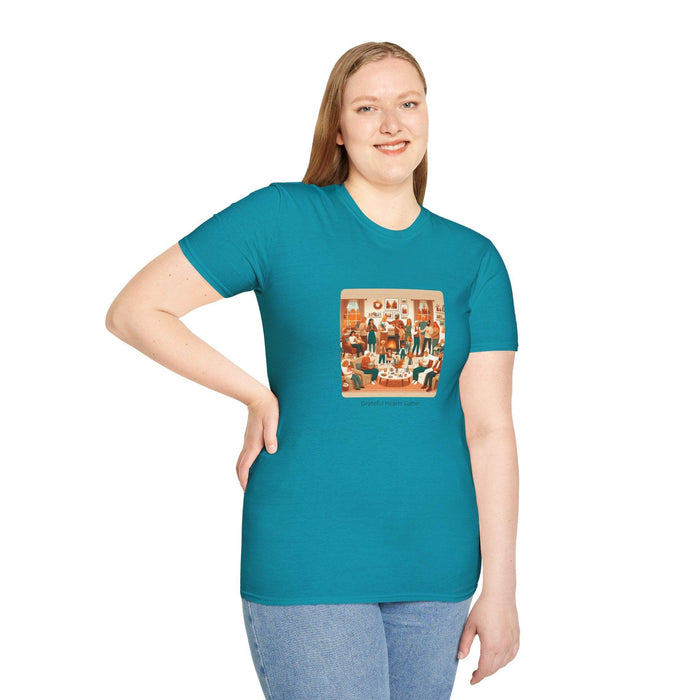 Grateful Hearts Gather - Celebrating Family and Friends 🧡💛🤎 Unisex T-Shirt - Whippie's