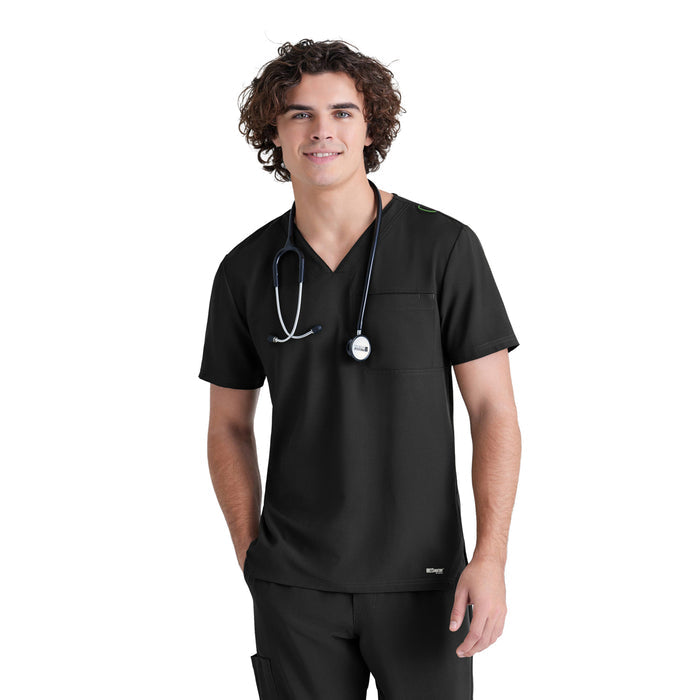 Grey's Anatomy Men's Journey Top Scrubs Grey`s Anatomy Black 2XL Reg