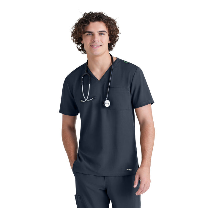 Grey's Anatomy Men's Journey Top Scrubs Grey`s Anatomy Steel 2XL Reg