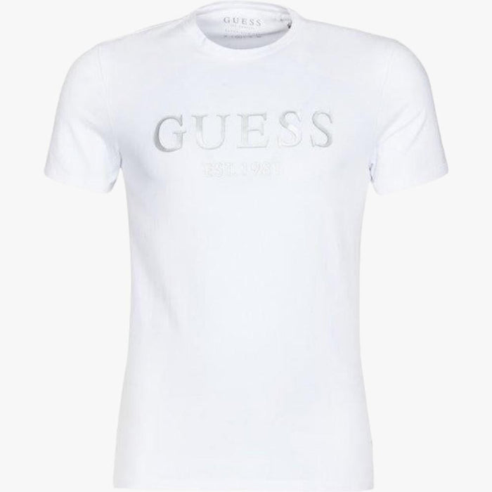 Guess Girls Holographic Short Sleeve Tee True White Guess