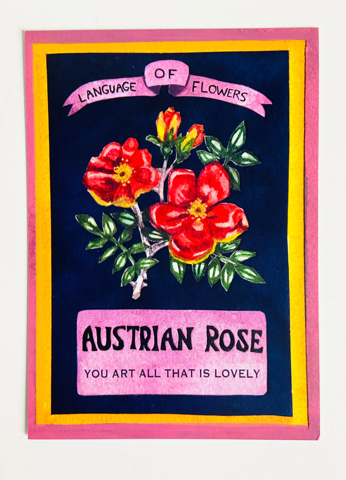 Guided Hand Studio - Victorian Flower Valentine Mini Prints (5x7)