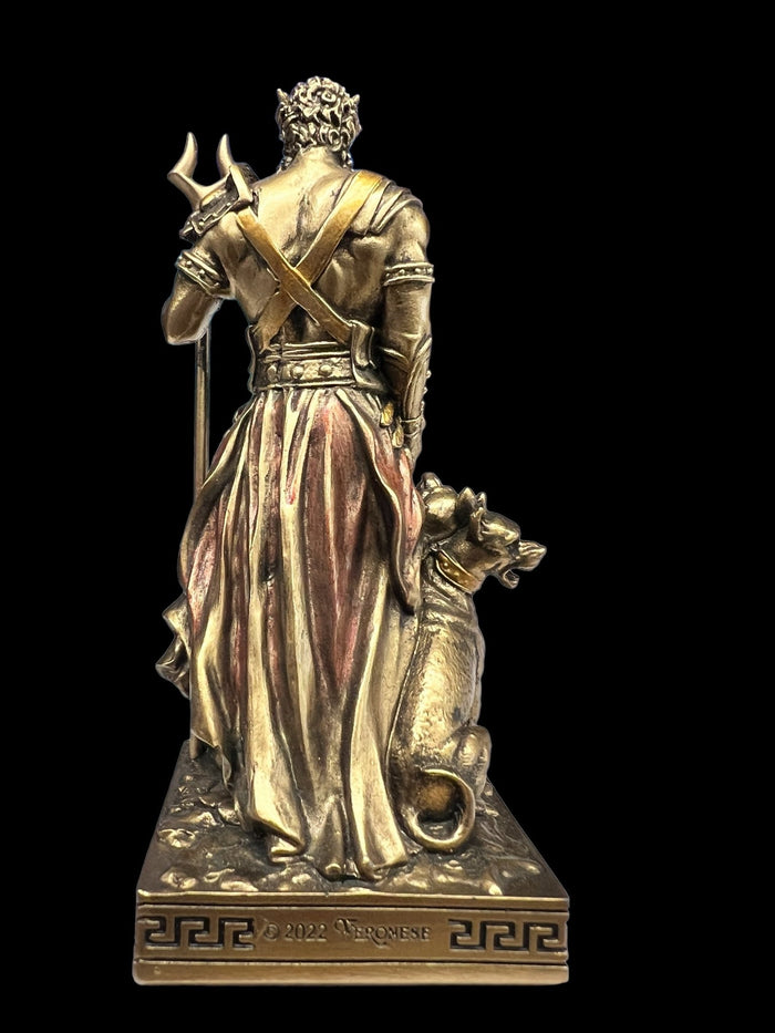 Hades, Greek God of the Underworld, with Cerberus, Miniature Statue by Veronese Design - Raven's Cauldron