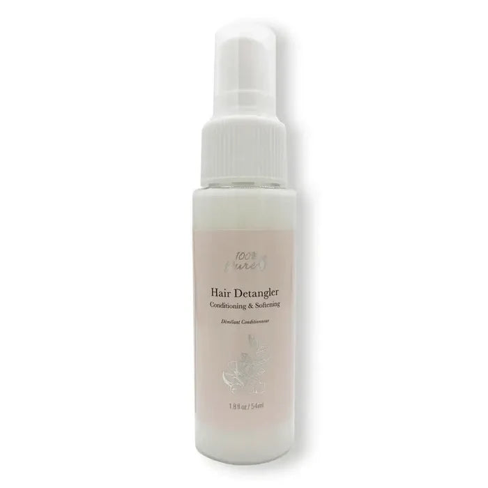 Hair detangler bottle on a white background