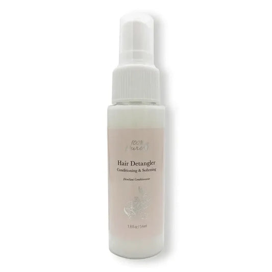 Hair detangler bottle on a white background