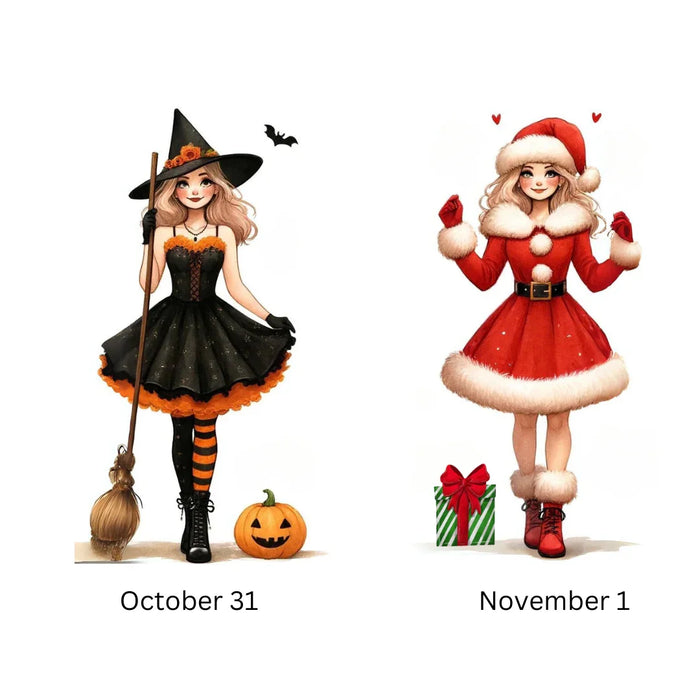 Halloween Christmas Transition Tee | Women's Softstyle Shirt