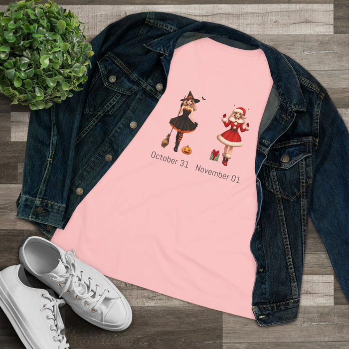 Halloween Christmas Transition Tee | Women's Softstyle Shirt