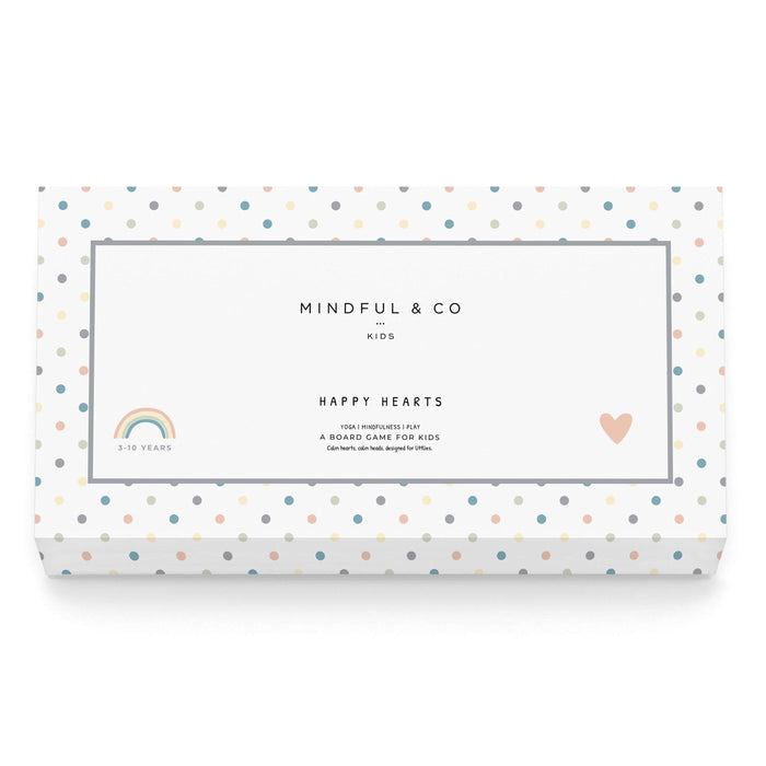 Board game box for kids by Mindful & Co with polka dot design