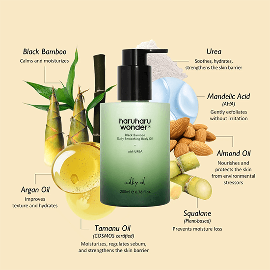 [Haruharu Wonder] Black Bamboo Daily Smoothing Body Oil 200ml - Ballagrio