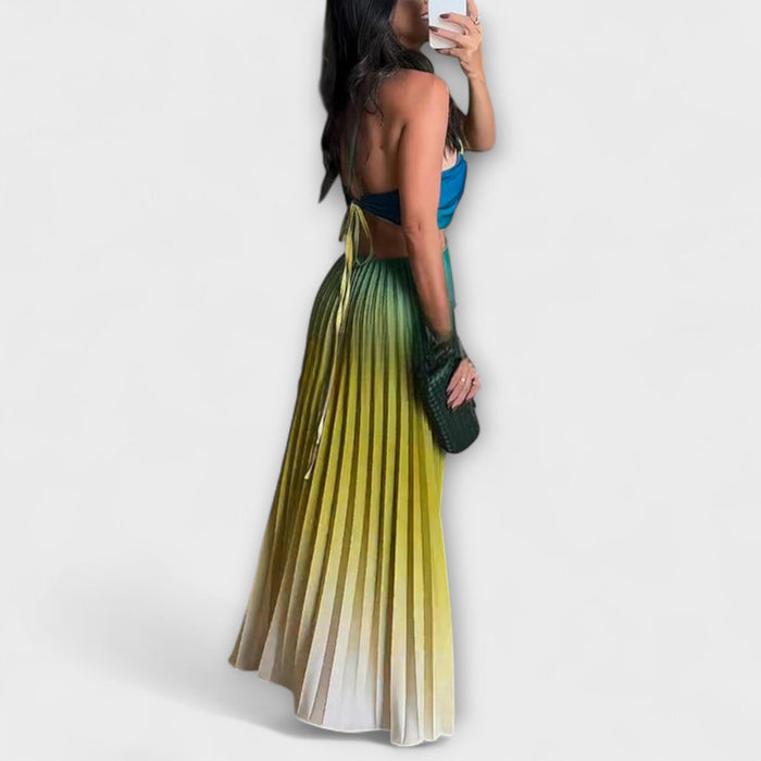 Haven - Stylish Backless Tie-Dye Maxi Dress