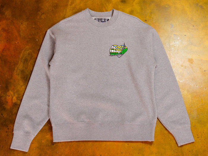 Heartbeat Heavy Crew - Grey Marle