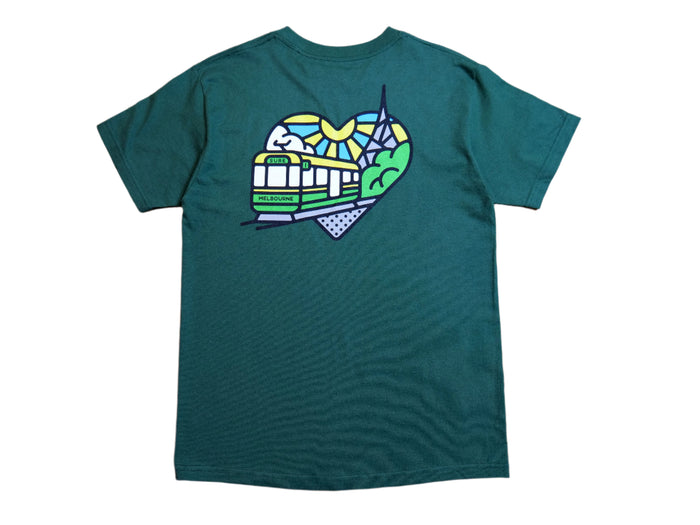 Heartbeat T-Shirt - Forest Green