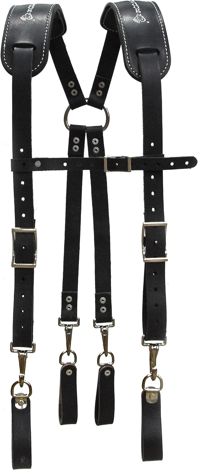 Heavy Duty Leather Suspender D-Ring Loops (Pack of 4) - Rudedog USA #420 - Ironworkergear