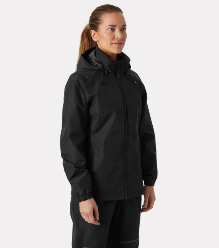 Helly Hansen Women's Manchester 2.0 Water Resistant Hooded Jacket Rainwear Helly Hansen Black 2XL Reg