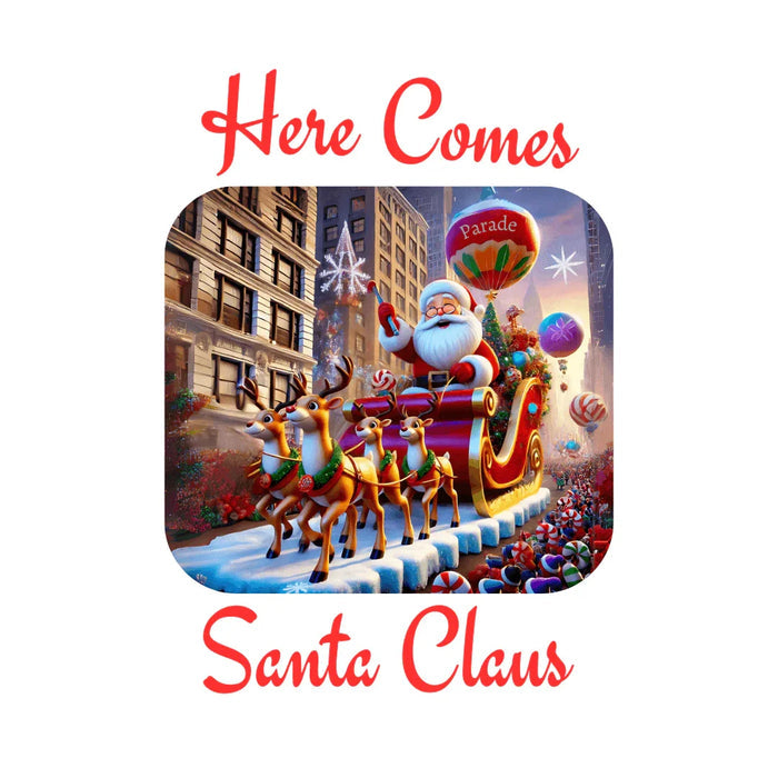 🎅 Here Comes Santa Claus 🎄 Unisex Jersey Tee ✨ - Whippie's