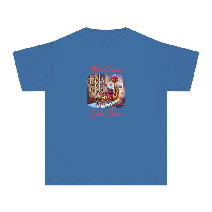 🎅 Here Comes Santa Claus 🎄 Youth Midweight Tee ✨ - Whippie's