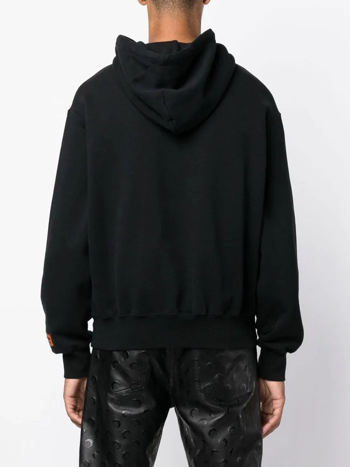 HERON PRESTON Halftone Heron Hoodie Black/Black - MAISONDEFASHION.COM