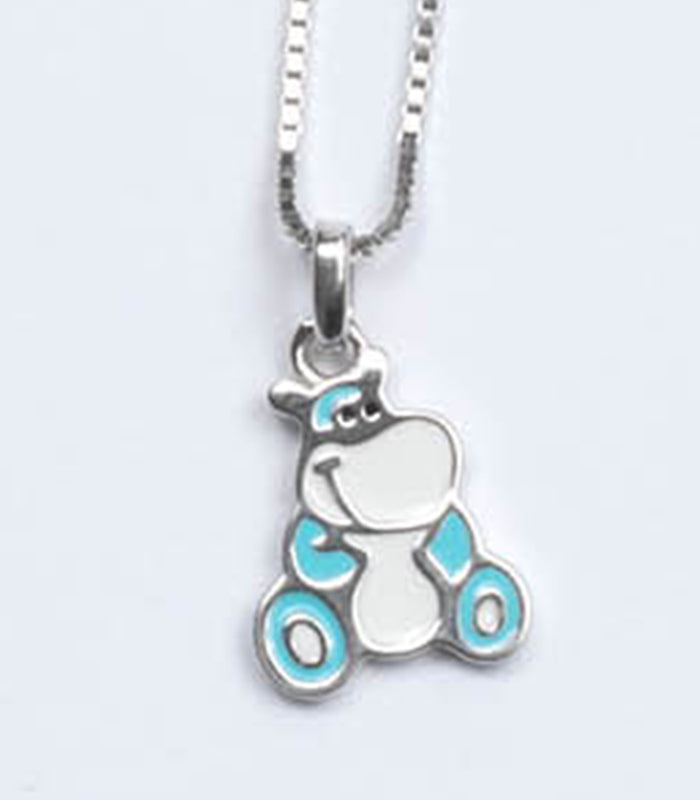 Hippo Necklace (Silver)