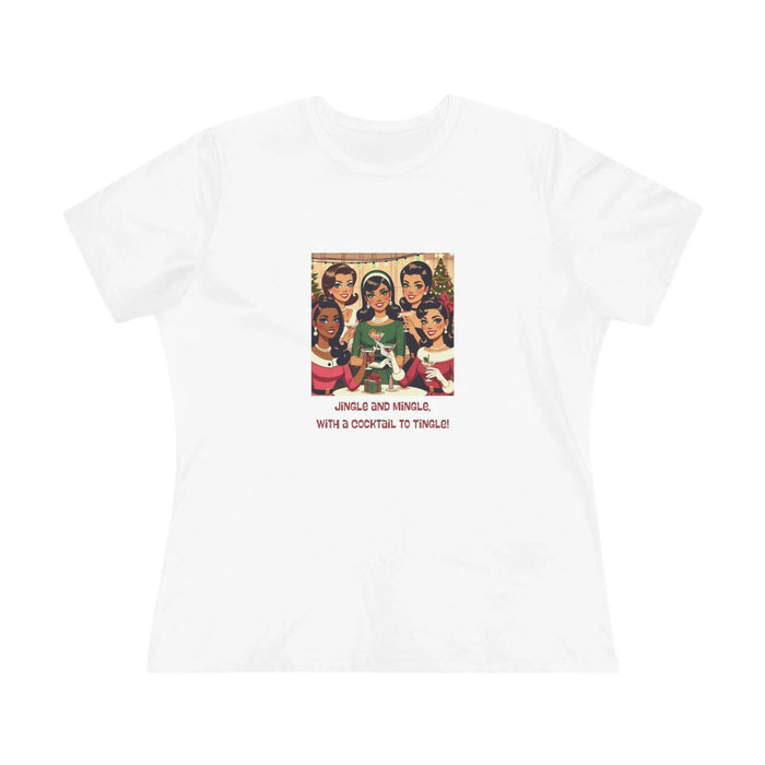 Holiday Friends Sipping Cocktails - Women's Softstyle Tee - Whippie's