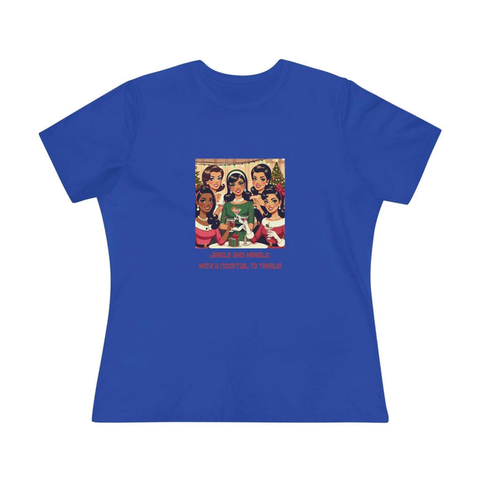 Holiday Friends Sipping Cocktails - Women's Softstyle Tee - Whippie's