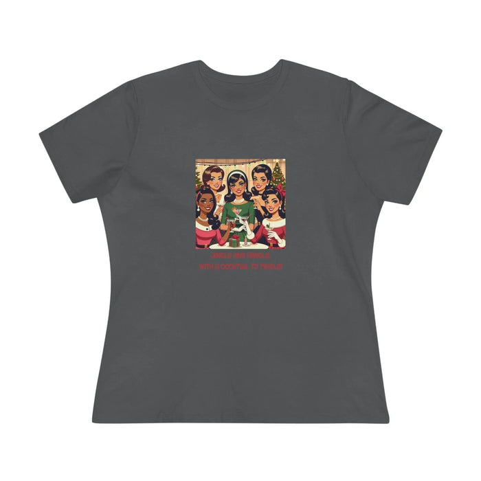 Holiday Friends Sipping Cocktails - Women's Softstyle Tee - Whippie's