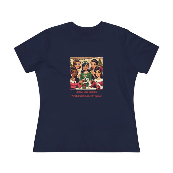 Holiday Friends Sipping Cocktails - Women's Softstyle Tee - Whippie's