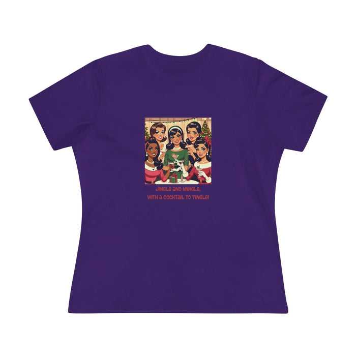 Holiday Friends Sipping Cocktails - Women's Softstyle Tee - Whippie's