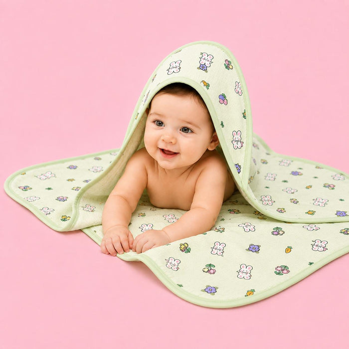 Hooded Baby Towel | Green Rabbit