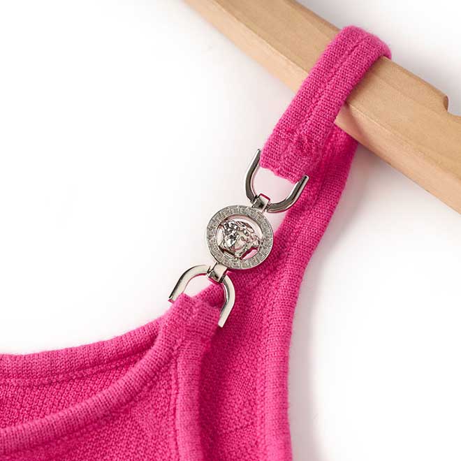 Hot Pink Knit Midi Dress