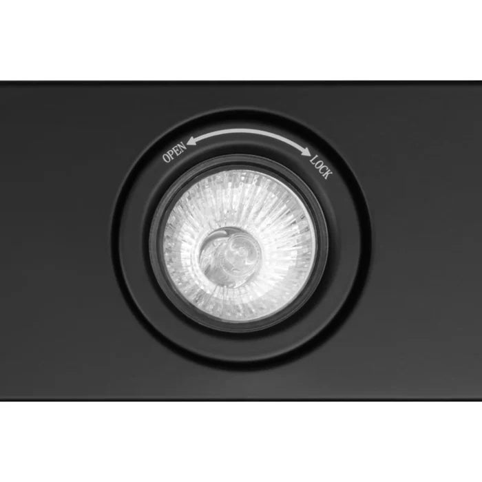 Hotte murale Hauslane 76 cm | Cheminée murale noire mate | Convertible avec ou sans conduit, aspiration puissante, filtres en aluminium à six couches, lampes LED interchangeables, hotte de cuisine
