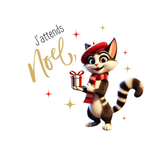 J'attends Noël 🐈‍⬛ Women's Tee 🎄 A purr-fectly Parisian Christmas! - Whippie's