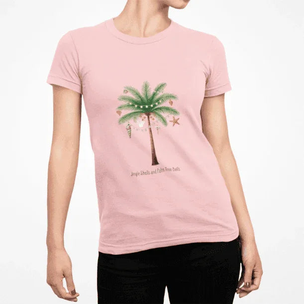 🌴 Jingle Shells & Palm Tree Bells 🐚 Women's Tee ☀️ - Whippie's