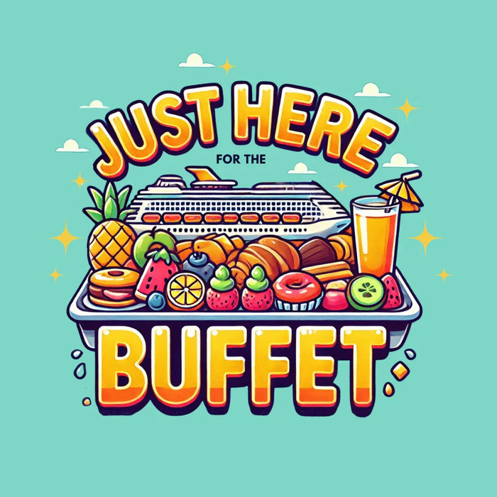 Just Here for the Buffet" Kids' Tee! 🛳️🍽️ (Yummy! 😋) - Whippie's