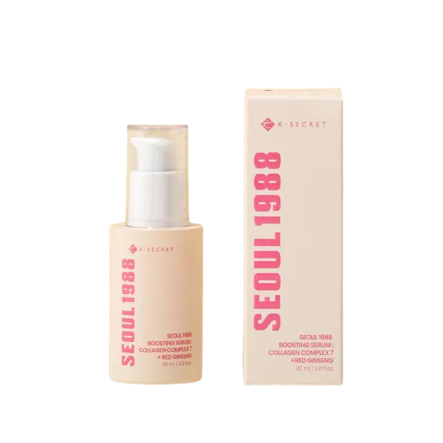 K-Secret Seoul 1988 Boosting Serum :Collagen Complex 7+Red Ginsing 30Ml