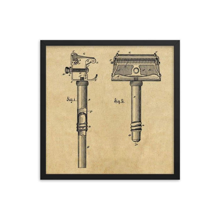 Kampfe Brothers Patent Drawing Framed Print - Phoenix Artisan Accoutrements