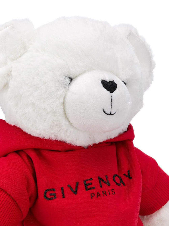 GIVENCHY KIDS Logo Hoodie Teddy Bear Red - Maison De Fashion