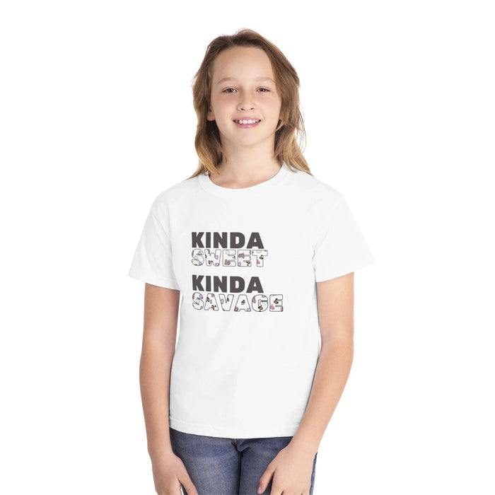 ✨ Kinda SWEET Kinda SAVAGE 😎 Youth Midweight Tee 💖 - Whippie's