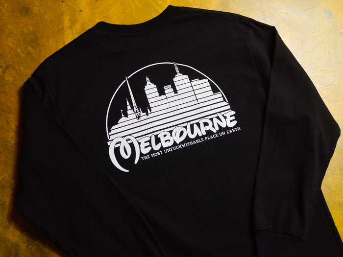 Kingdom Long Sleeve T-Shirt - Black / White