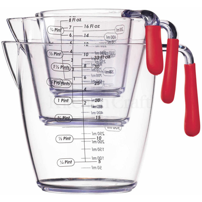 KitchenCraft Red Measuring Jugs