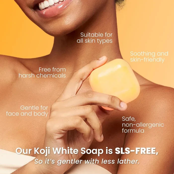 Koji White Kojic Acid & Vitamin C Skin Brightening Soap 2Pcs 100g
