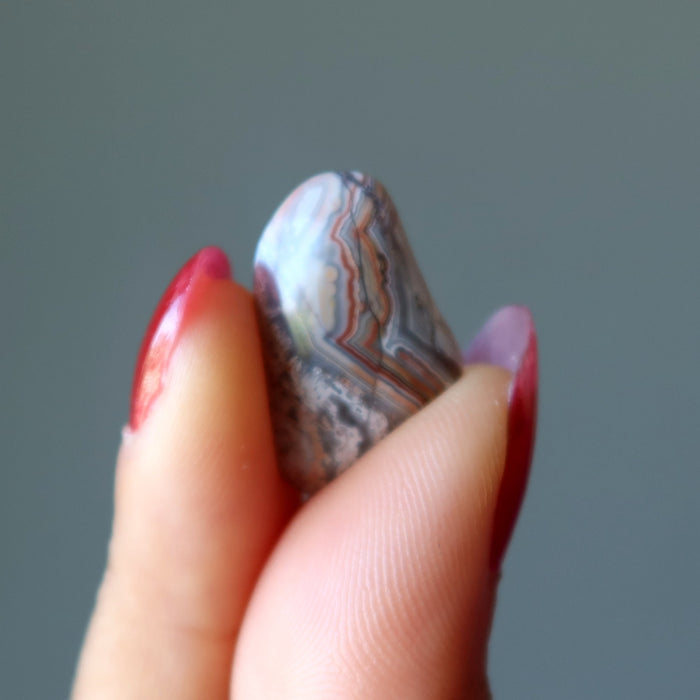 lace agate tumbled stone