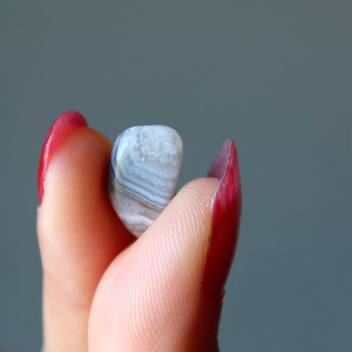 lace agate tumbled stone