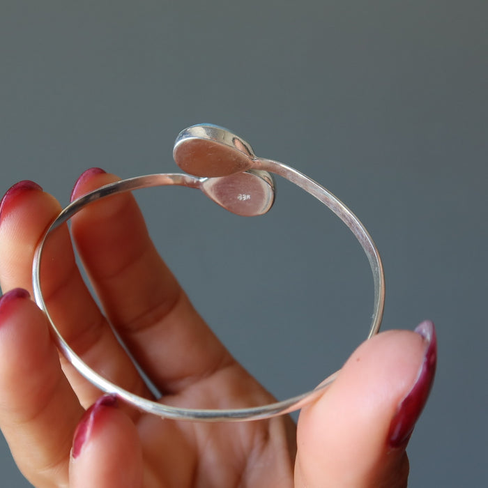 Larimar Bracelet Bangle Blue Waters Sterling Silver