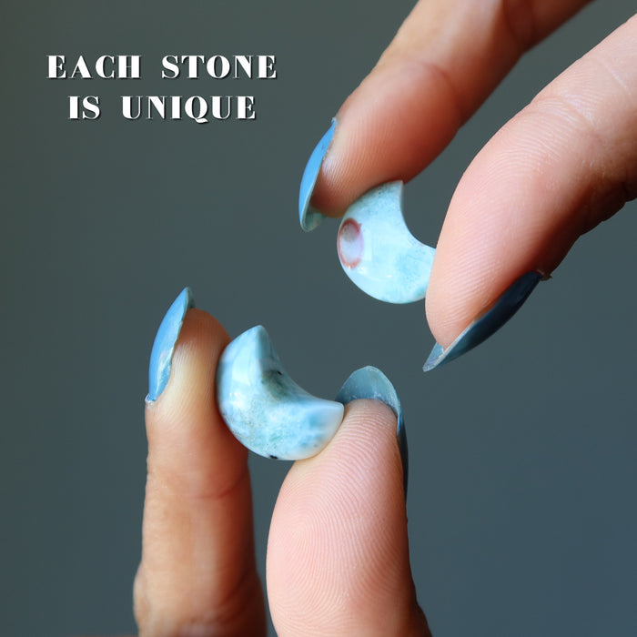 Larimar Grid Crystal Blue Moon Sky Miniature Mandala Stone