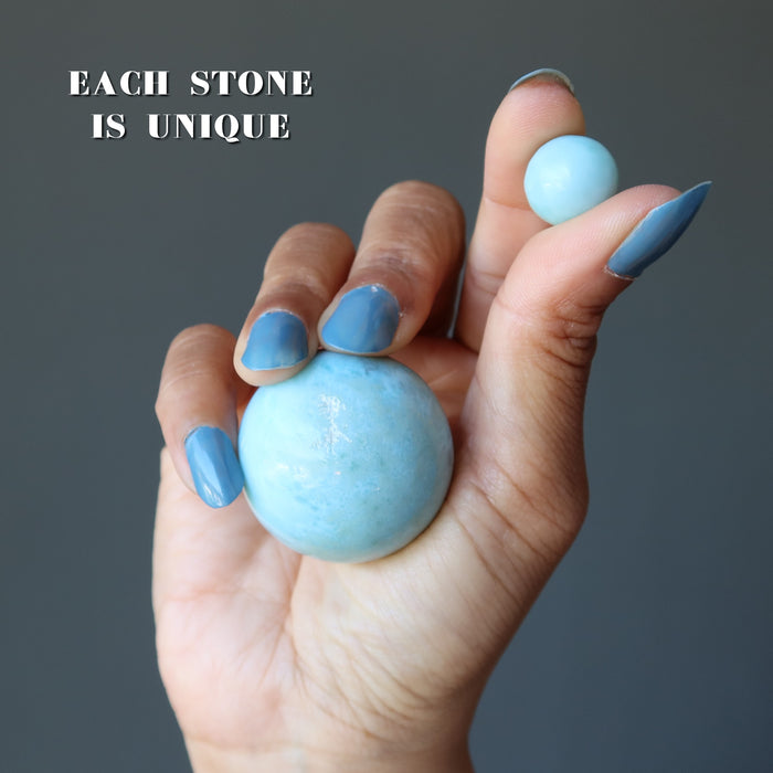 blue larimar spheres