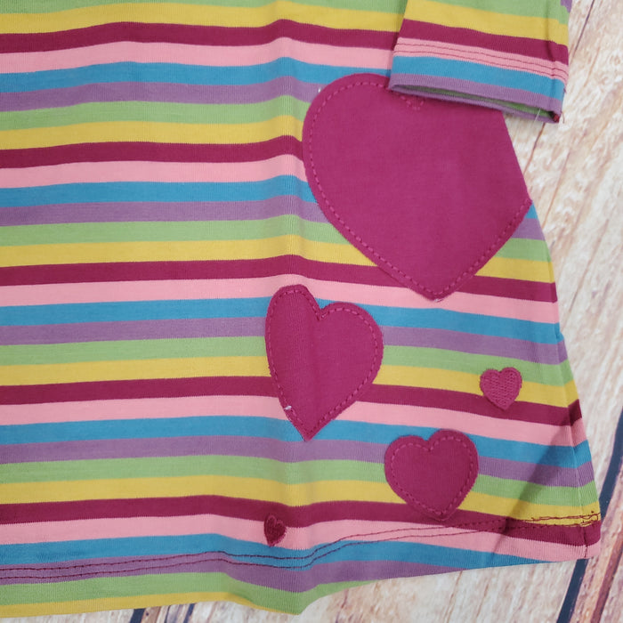 LEVERET COLORFUL HEART DRESS WITH MATCHING DOLL SET