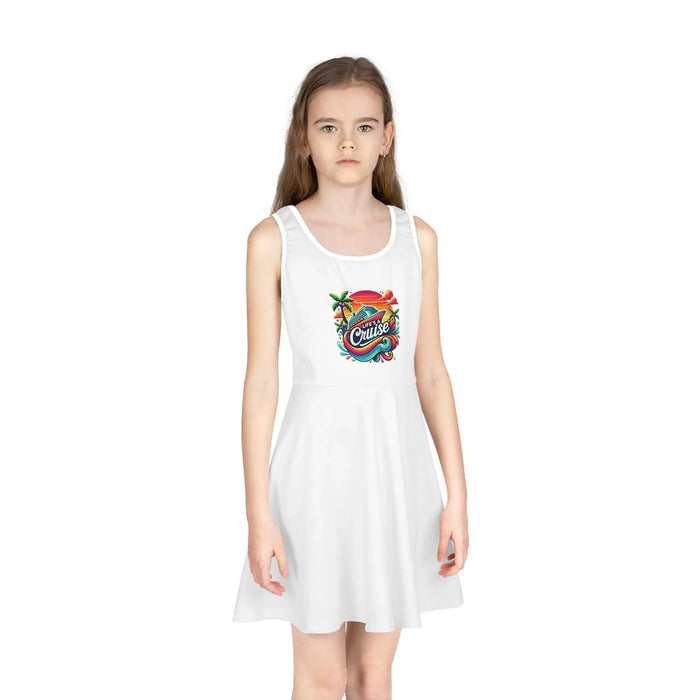 Life's a Cruise Girls' Dress 🌊☀️🚢🌴 (with twirly skirt!) - Whippie's