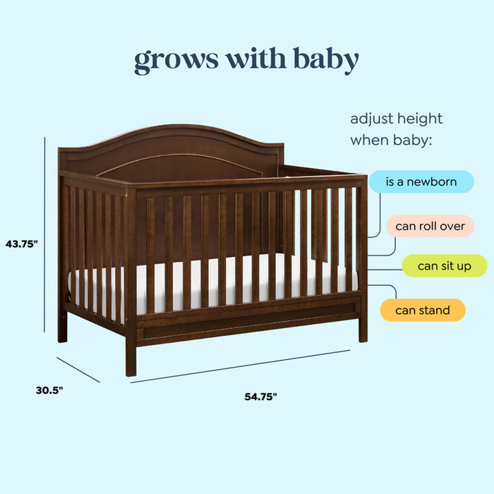 Lit bébé convertible 4 en 1 Charlie (couleur expresso)