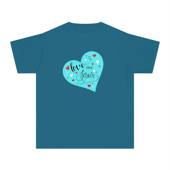 💙 Love Like Jesus ❤️ Youth Midweight Tee ✨ Spread love and kindness. - Whippie's