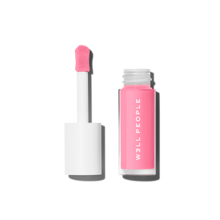 well people lip oil bright pink