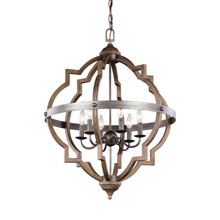 Lustre géométrique Freemont à 6 lumières